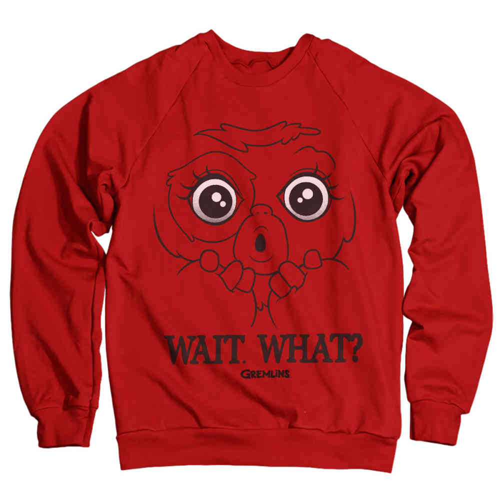 Gremlins Sweatertrui Wait. What? Rood | Attitude Holland Gremlins Sweatertrui Trust No One Wit | Attitude Holland